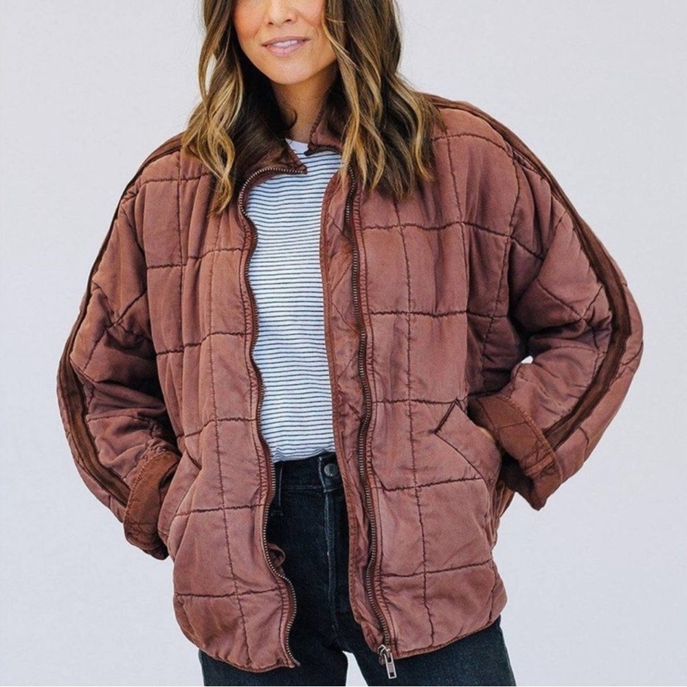 Free People Dolman Jacket XS in Cherry Cola